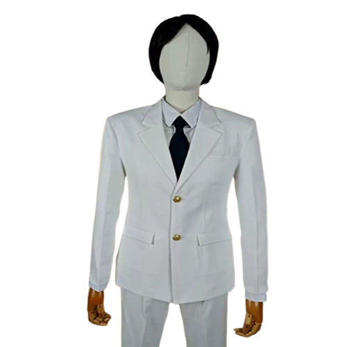 White Suit Set Anime Ouran White Cosplay Costume (5)