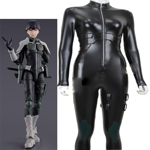Anime Kaiju No.8 Kafka Hibino Bodysuit Black Leather (1)