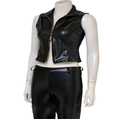 Death Note MeroMelloMihael Keehl Black Leather Vest and Pant Cosplay Suits (2)