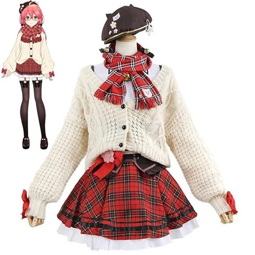 Hololive YouTube Vtuber Sakura Miko Cosplay Costume