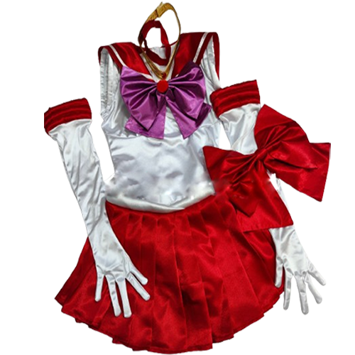 Pretty Soldier Sailor Moon Sailor Mars Rei Hino Cosplay Dress Outfits