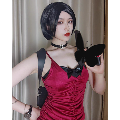 Resident Evil 2 Ada Wong Cosplay Dress Costume (3-1)