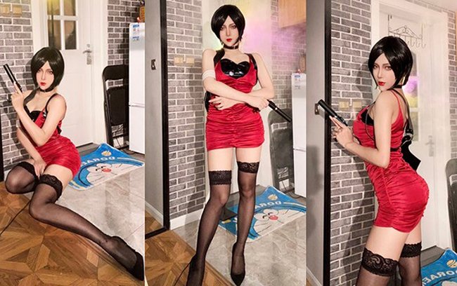Resident Evil 2 Ada Wong Cosplay Dress Costume (4)