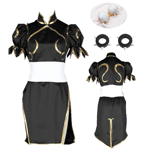 Street Fighter V Chun Li Cosplay Costume Blue (13)