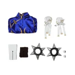 Street Fighter V Chun Li Cosplay Costume Blue (1)