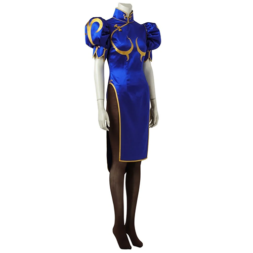 Street Fighter V Chun Li Cosplay Costume Blue
