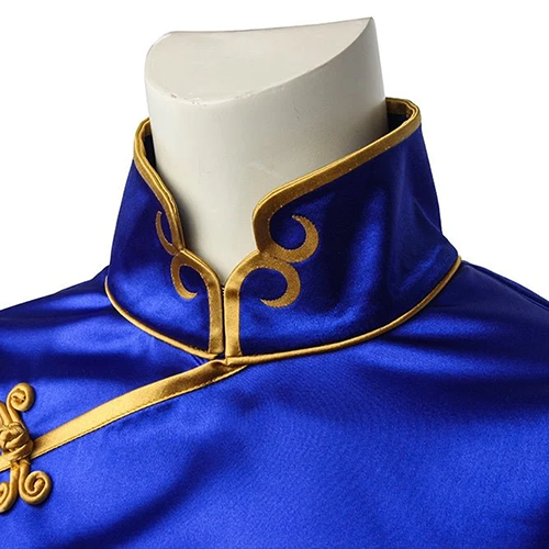 Street Fighter V Chun Li Cosplay Costume Blue (9)