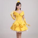 Beauty and The Beast Princess Belle Short Dress Costumes (1)