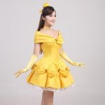 Beauty and The Beast Princess Belle Short Dress Costumes (1)