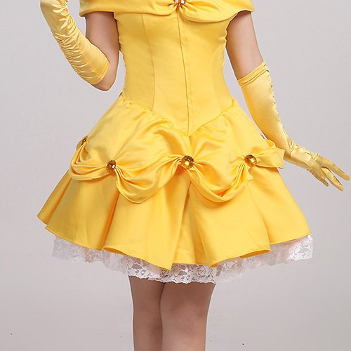 Beauty and The Beast Princess Belle Short Dress Costumes (5)