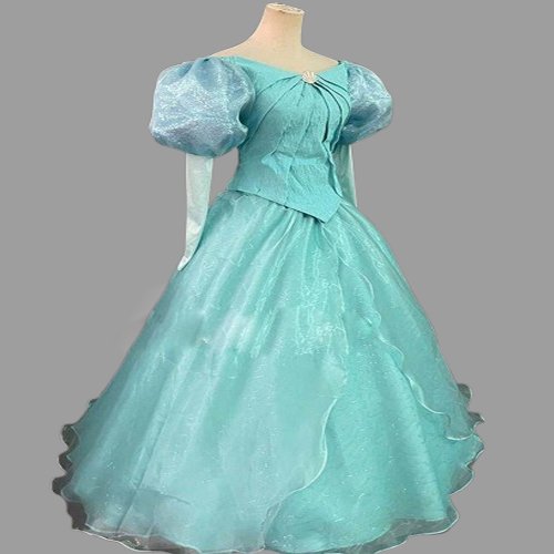 Princess Ariel Dress Green Cosplay Costume (3)