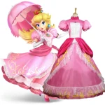 Super Mario Princess Peach Elegant Dress