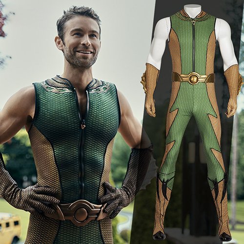 The Boys Hero THE DEEP Green Cosplay Jumpsuit